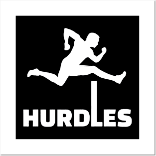 HURDLES white Posters and Art